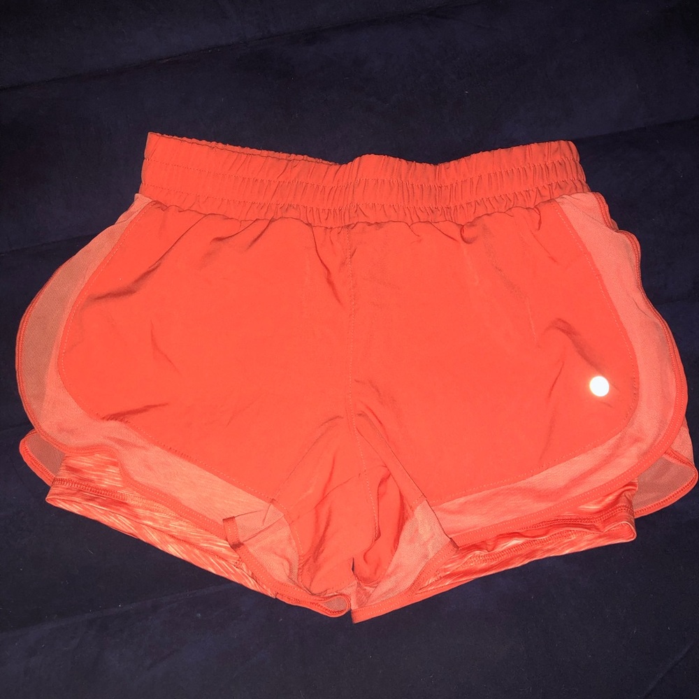 Bright pink work out shorts